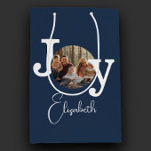 Modern Typewriter Familie Kerstfoto Medium Cadeauzakje