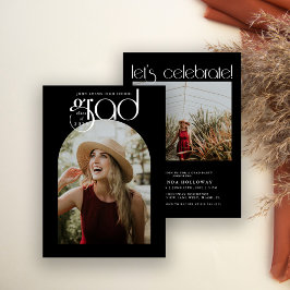 Modern Typografie 2 Foto Afstuderen Kaart