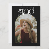 Modern Typografie 2 Foto Afstuderen Kaart (Voorkant)