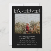 Modern Typografie 2 Foto Afstuderen Kaart (Achterkant)