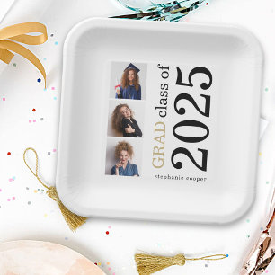 Modern Typografie 3 foto's Wit 2024 Afstuderen Papieren Bordje