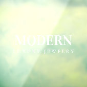 Modern Typografie Classy Jewelry Business Raamsticker (Vel 3)