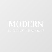 Modern Typografie Classy Jewelry Business Raamsticker (Vel)