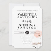 Modern Typografie Dandelion Wedding Invitation Kaart (Voorkant)