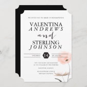 Modern Typografie Dandelion Wedding Invitation Kaart (Voorkant / Achterkant)