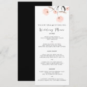 Modern Typografie Dandelion Wedding Menu (Voorkant / Achterkant)