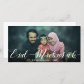 Modern Typografie Eid Mubarak - Fotokaart (Voorkant / Achterkant)