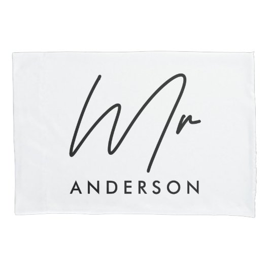 Modern typografie elegant script: gift pillow pi kussensloop (Voorkant-Links)