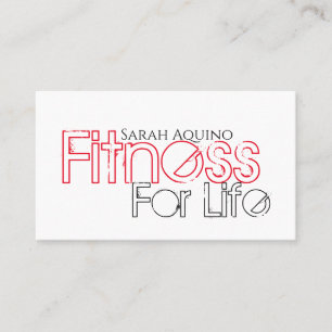 Modern Typografie Fitness Trainer Visitekaartje