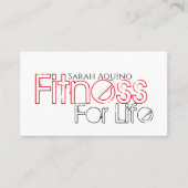 Modern Typografie Fitness Trainer Visitekaartje (Voorkant)