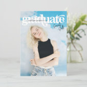 Modern  Typografie Fotocollage Afstuderen Kaart (Staand voorkant)
