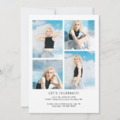 Modern  Typografie Fotocollage Afstuderen Kaart (Achterkant)