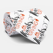 Modern Typografie Happy Thanksgiving Patroon Stropdas (Opgerold)