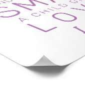 Modern Typografie, ik ben gek, Brave Paarse Nurser Poster (Hoek)