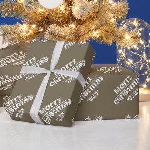 Modern Typografie Merry Kerstry Cadeaupapier