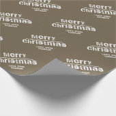 Modern Typografie Merry Kerstry Cadeaupapier (Hoek)