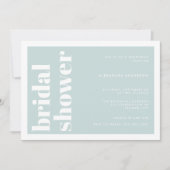 Modern Typografie Mint Turquoise Vrijgezellenfeest Kaart (Voorkant)