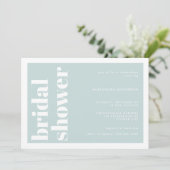 Modern Typografie Mint Turquoise Vrijgezellenfeest Kaart (Staand voorkant)