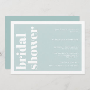 Modern Typografie Mint Turquoise Vrijgezellenfeest Kaart