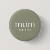 Modern typografie Moeder gevestigd Ronde Button 3,2 Cm (Voorkant)