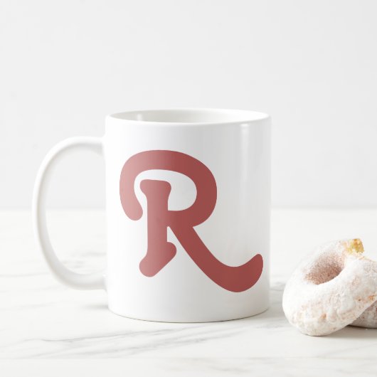 Modern Typografie Monogram Koffiemok (Met donut)