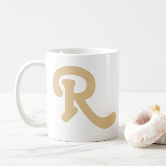 Modern Typografie Monogram Koffiemok (Met donut)