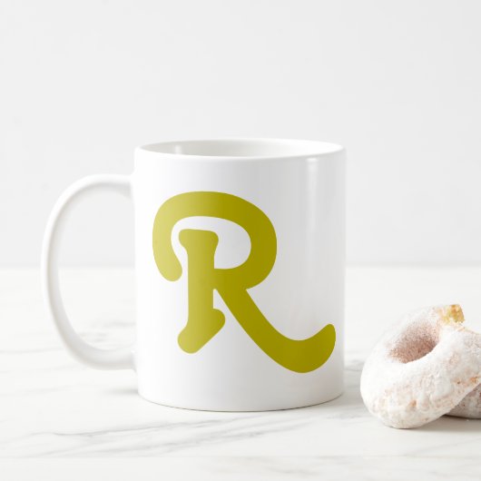 Modern Typografie Monogram Koffiemok (Met donut)