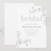 Modern Typografie Orchids Floral Vrijgezellenfeest Kaart (Voorkant / Achterkant)