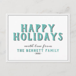 Modern Typografie Prettige feestdagen Kerstmis Briefkaart