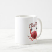 Modern Typografie Red Crabby Nautical Koffiemok (Voorkant rechts)