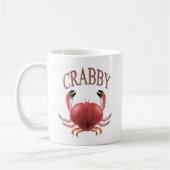 Modern Typografie Red Crabby Nautical Koffiemok (Links)