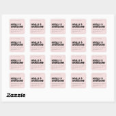 Modern typografie roze sojakaars label (Vel)