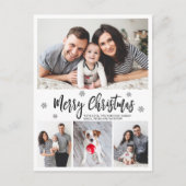 Modern Typografie Script Collage Kerstmis Briefkaart (Voorkant)