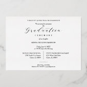 Modern Typografie Script Foto Afstuderen Afstudere Folie Uitnodiging (Achterkant)