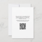 Modern Typografie Script QR Code Bruiloft Save The Date (Achterkant)