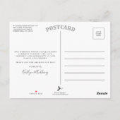 Modern Typografie Stusty Blue Minimalistic Photo Briefkaart (Achterkant)