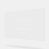 Modern Typografie Vrijgezellenfeest Welkom Wit Acryl Bord (Hoek)