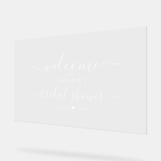 Modern Typografie Vrijgezellenfeest Welkom Wit Acryl Bord (Hoek)