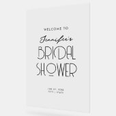 Modern Typografie Vrijgezellenfeest Welkom Zwart Acryl Bord (Hoek)