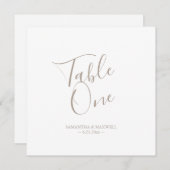 Modern Typografie Weddenschap Tabelnummer Kaart (Voorkant / Achterkant)