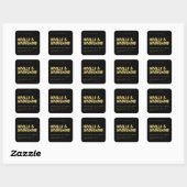 Modern typografie zwart goud sojakaars label (Vel)