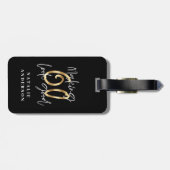 modern typografiegoud - 60e verjaardag bagagelabel (Achterkant horizontaal)