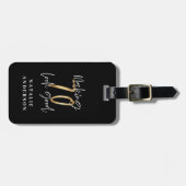 modern typografiegoud 70e verjaardag bagagelabel (Voorkant horizontaal)