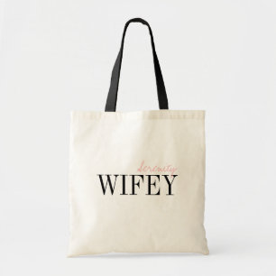 Modern Typografiemminimalistisch persoonlijke wife Tote Bag