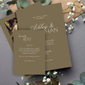 Modern typografisch-centric huwelijk RSVP kaartje