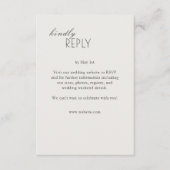 Modern typografisch-centric huwelijk RSVP kaartje (Voorkant)