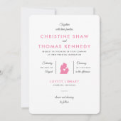 Modern Typographic Invitation for Michigan Wedding (Voorkant)