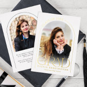 Modern Typography 2 Photo Arch Afstudeerder aangek Folie Uitnodiging