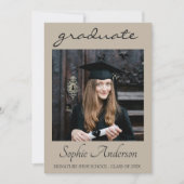 Modern Typography 3 Photo Collage Graduation Party Kaart (Voorkant)