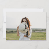 Modern Typography 4 Photos Elegant Graduation Kaart (Achterkant)